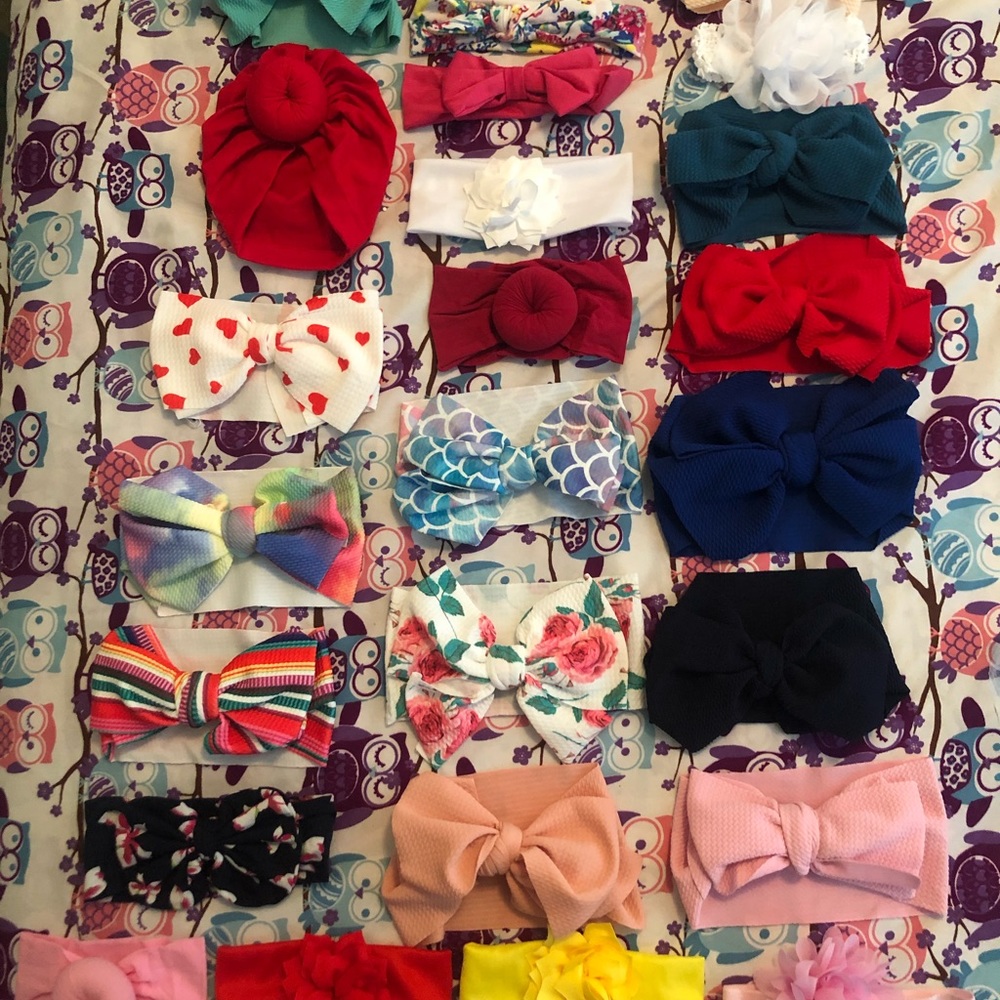 Brand new big bows headbands, turbans for sale